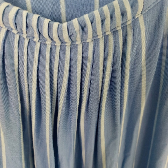 MICHAEL Michael Kors Long Striped Blouse with Capped Sleeves, EUC - Picture 3 of 8